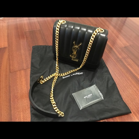 Saint Laurent Handbags - Sold. Saint Laurent Vicky Medium YSL Monogram